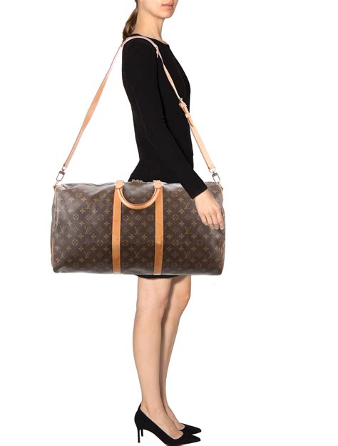 louis vuitton monogram bandouliere 55|Louis Vuitton epi keepall 55.